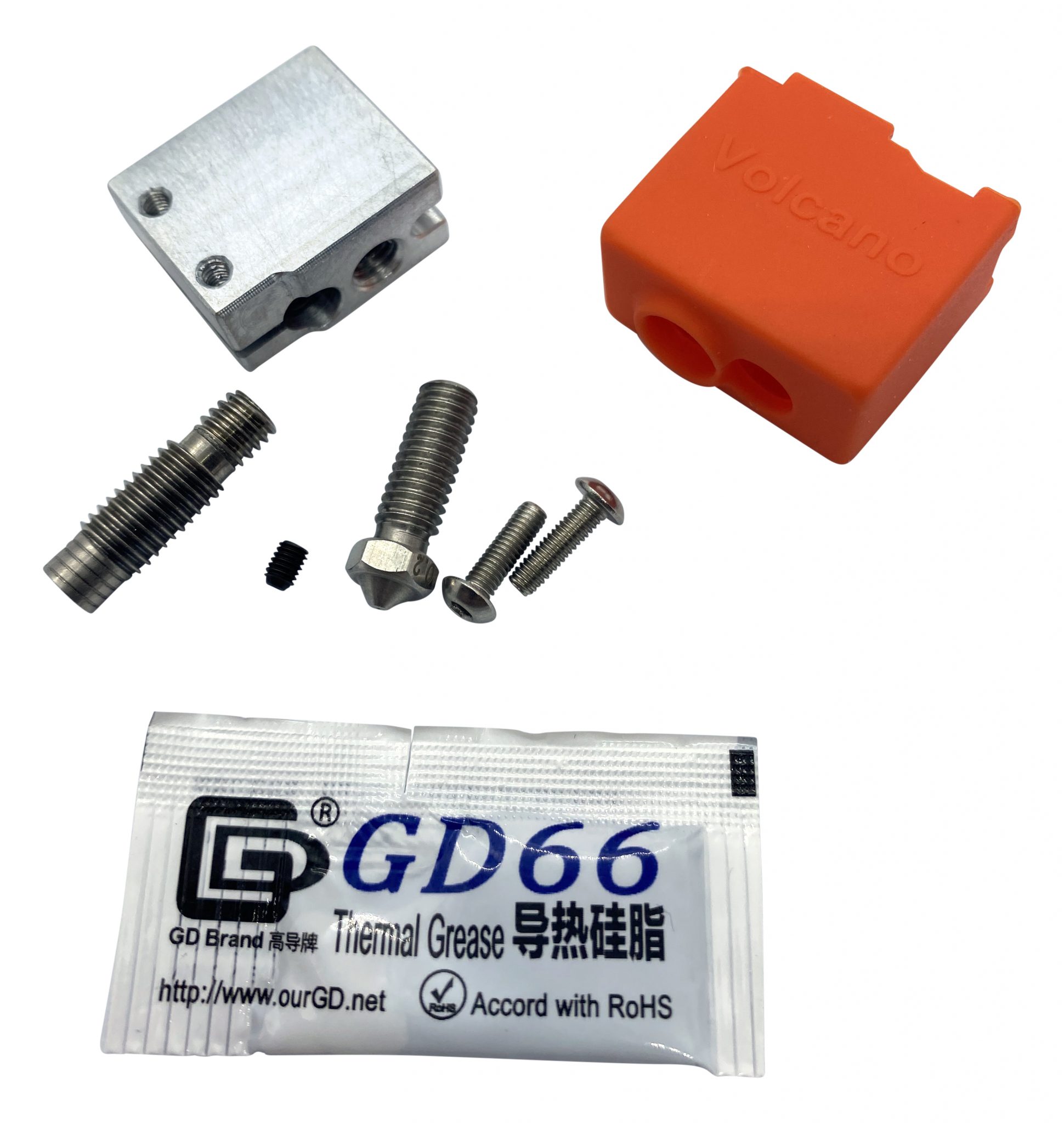 Sidewinder X1 Volcano V2 Heizblock +Heatbreak +Nozzle 3DPLady.de